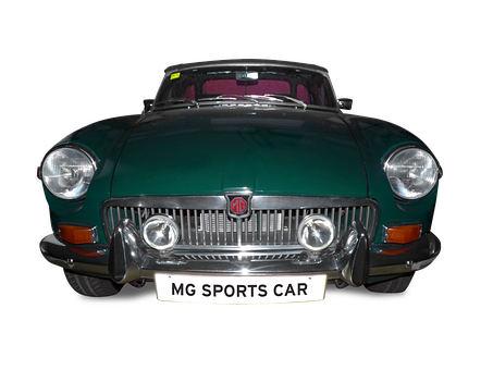 Classic M G Sports Car Front View PNG image
