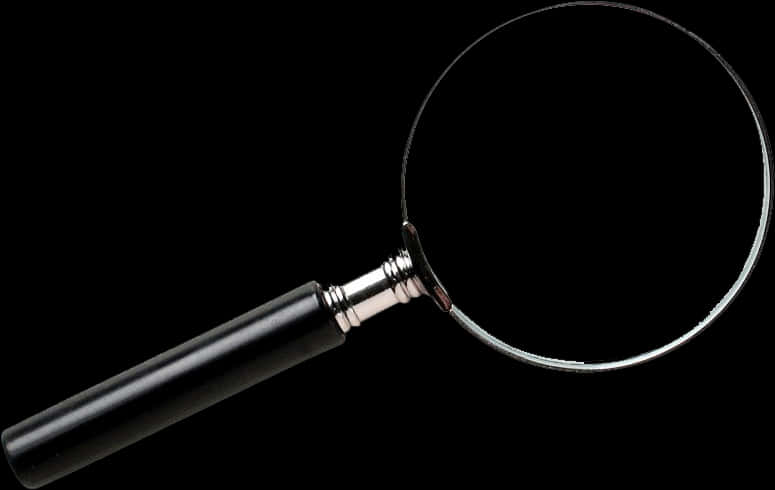 Classic Magnifying Glasson Black Background PNG image