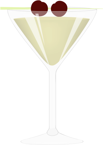 Classic Martini Cocktail Illustration PNG image