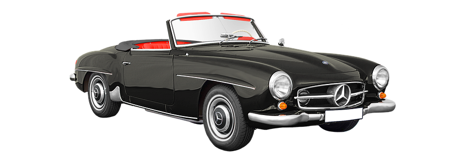 Classic Mercedes Benz Convertible PNG image