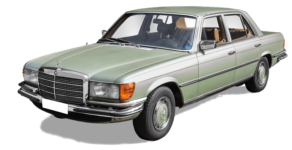 Classic Mercedes Benz Sedan PNG image