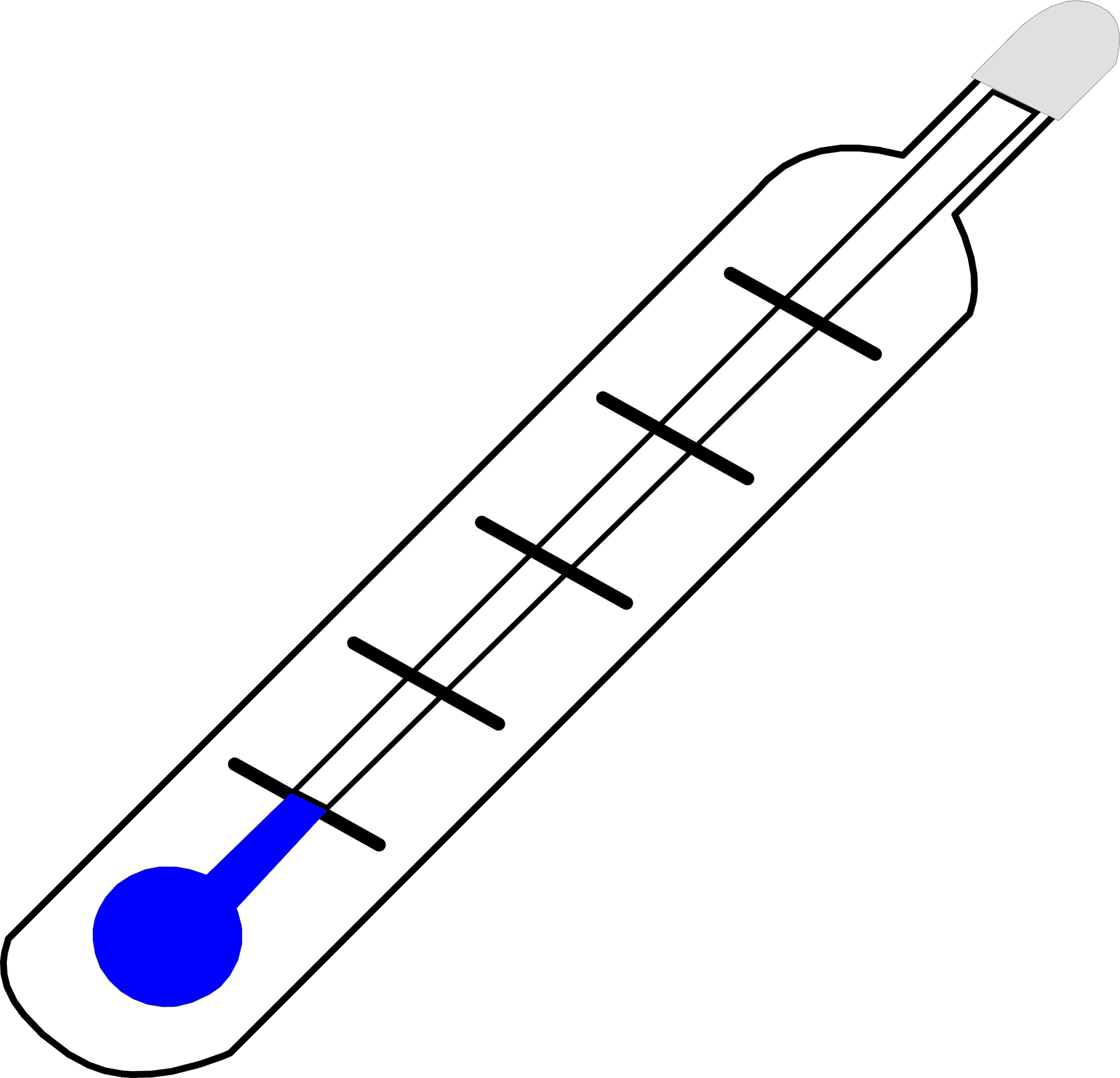 Classic Mercury Thermometer Illustration PNG image