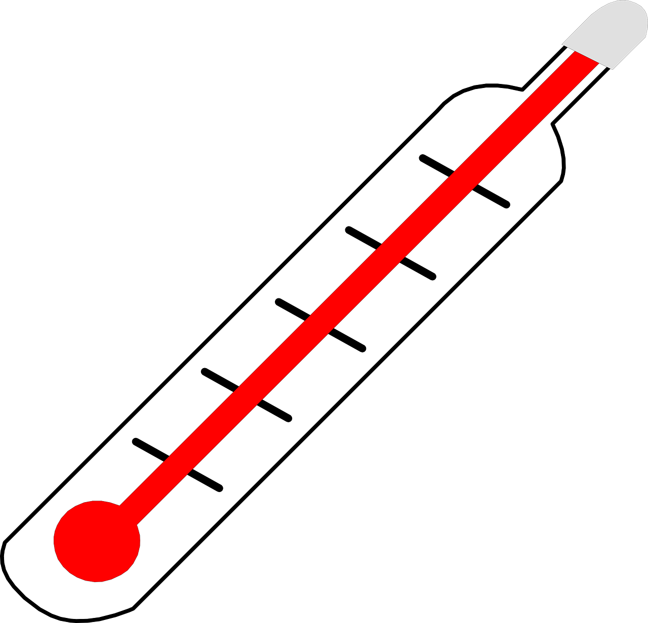 Classic Mercury Thermometer Vector PNG image