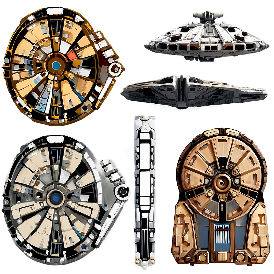 Classic Millennium Falcon Design Png Ejr PNG image