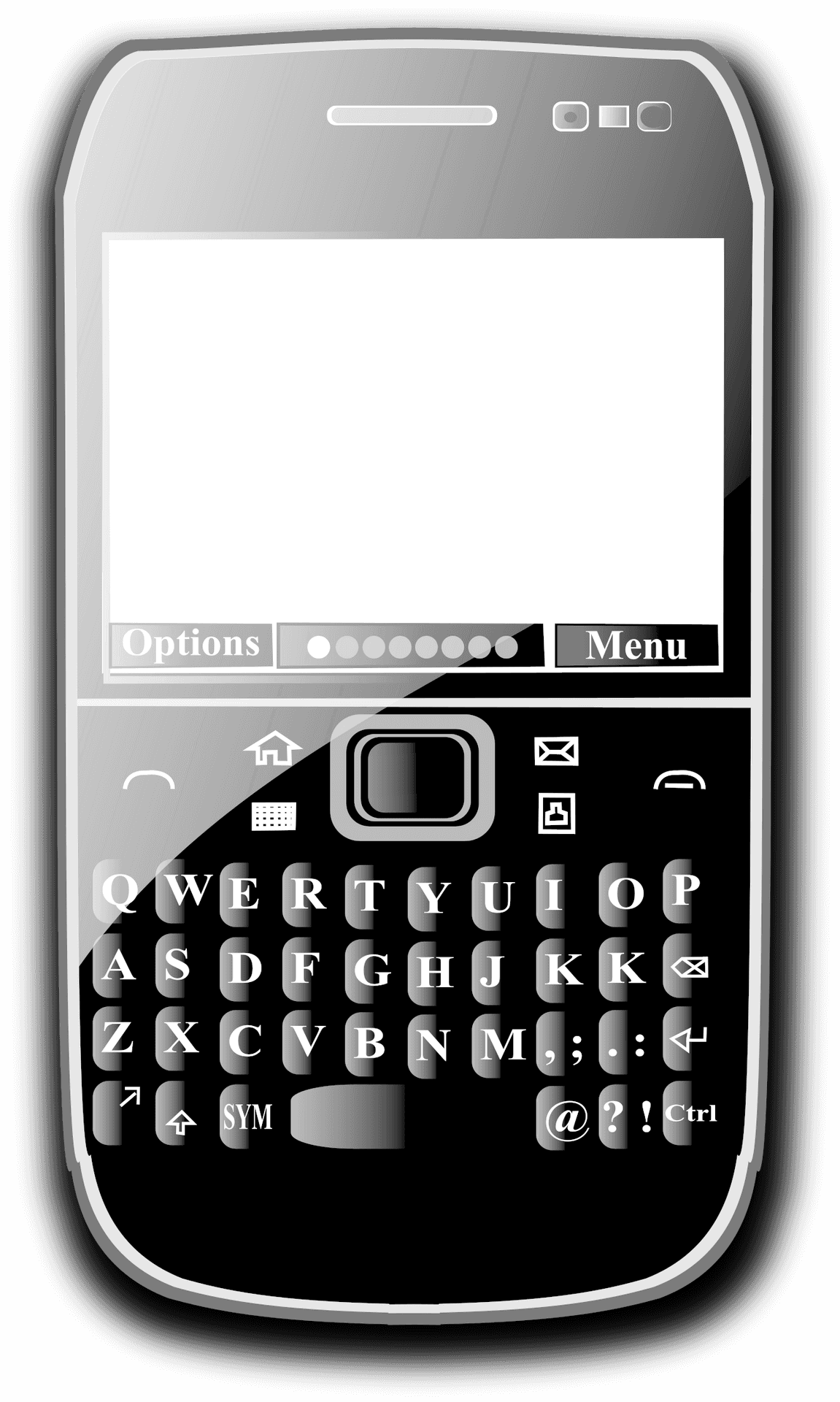 Classic Mobile Phone Clipart PNG image