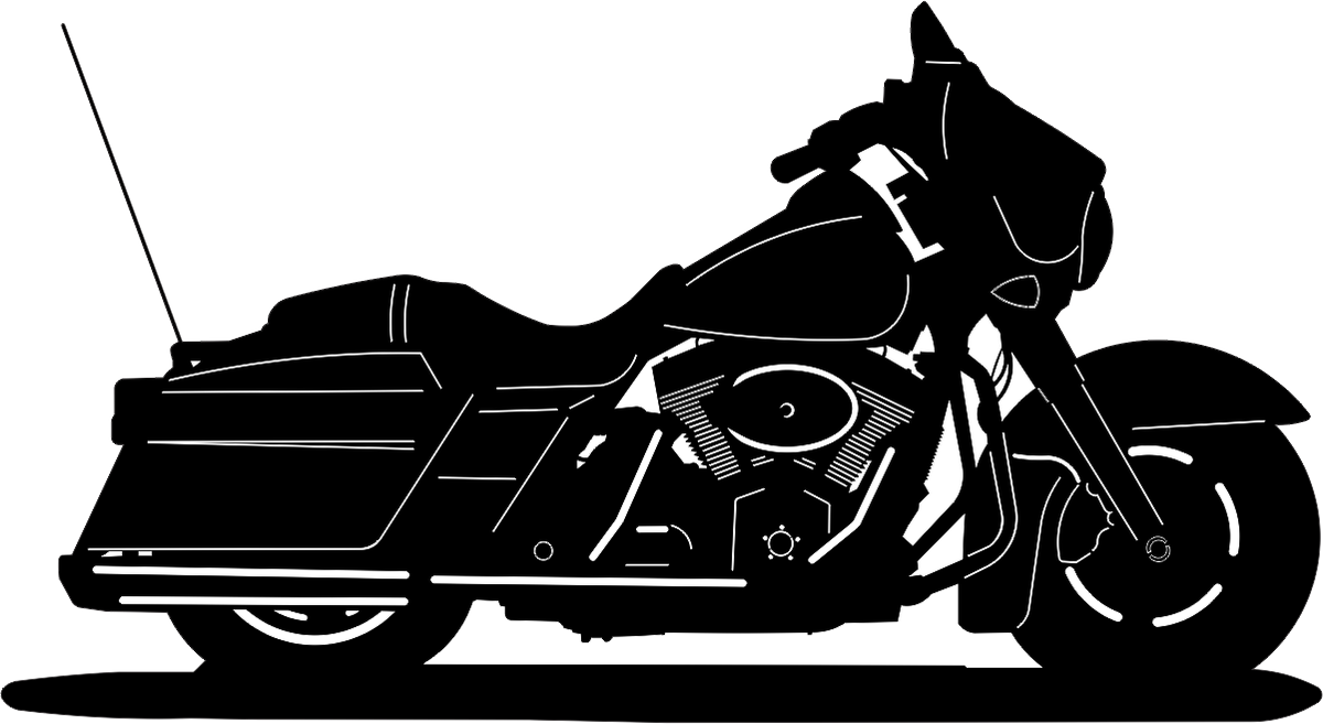 Classic Motorcycle Silhouette PNG image