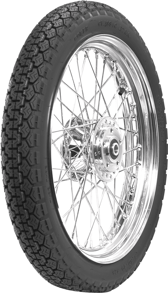 Classic Motorcycle Tireand Wheel PNG image