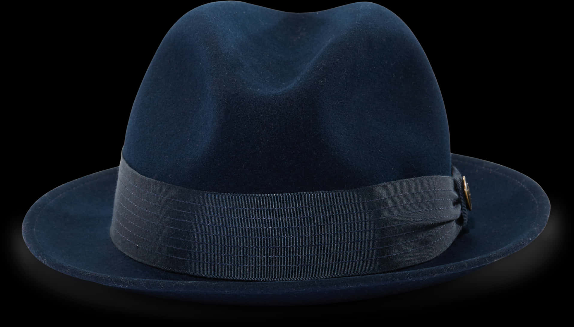 Classic Navy Fedora Hat PNG image