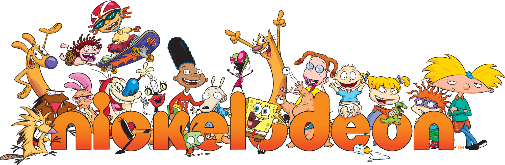 Classic Nickelodeon Characters PNG image