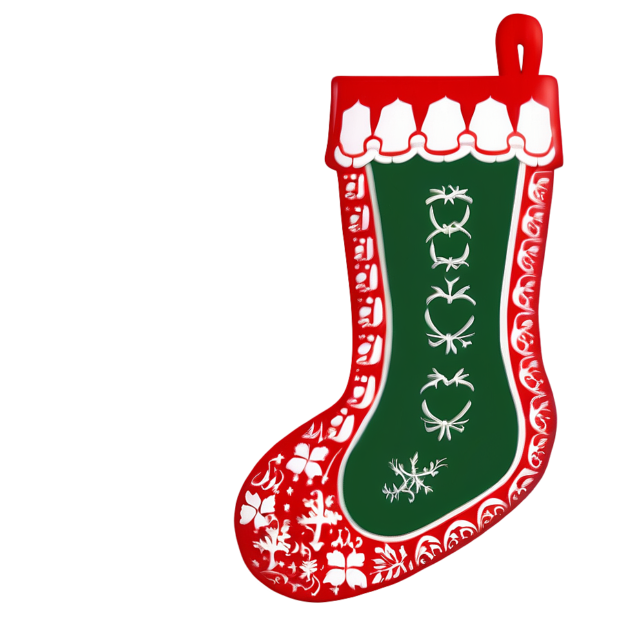 Classic Noel Stocking Png Dny73 PNG image