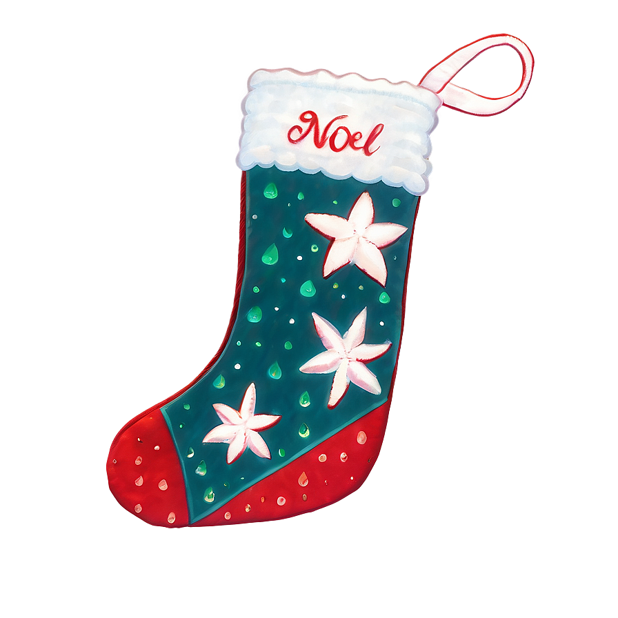 Classic Noel Stocking Png Sjs49 PNG image