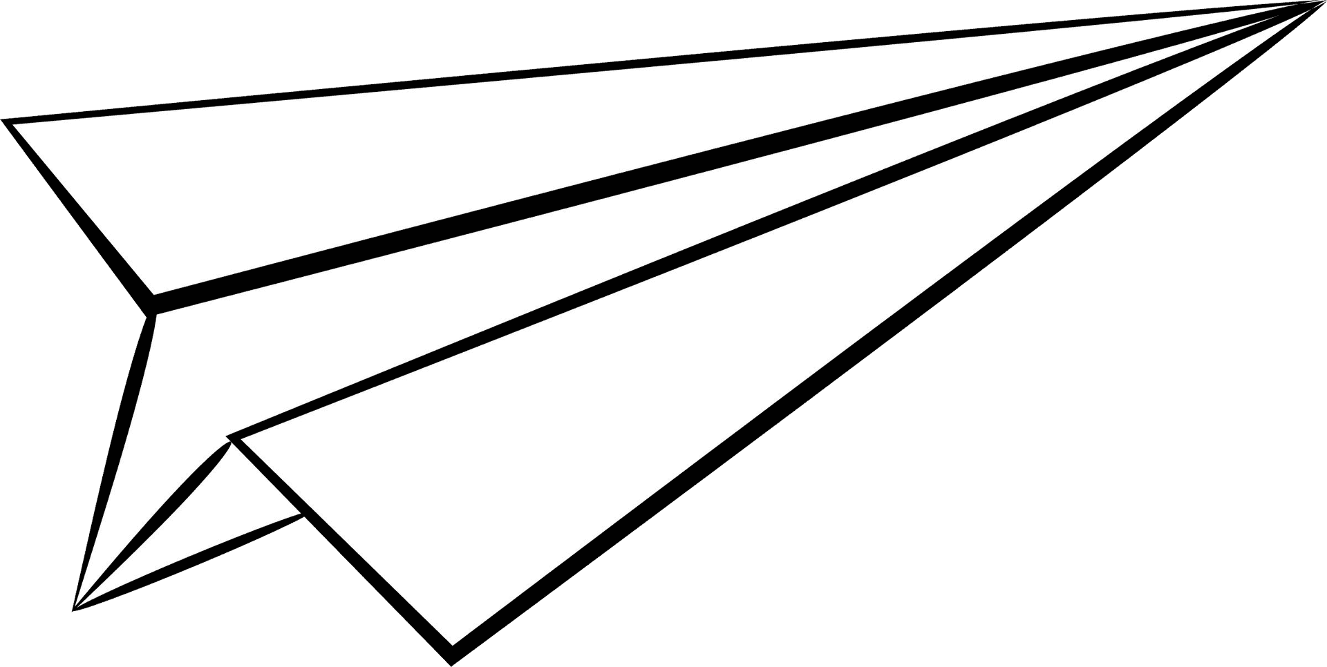 Classic Paper Plane Vector Illustration PNG image