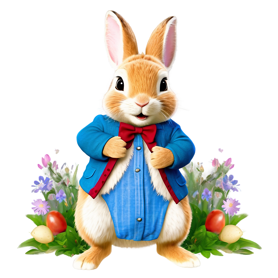 Classic Peter Rabbit Pose Png 06262024 PNG image