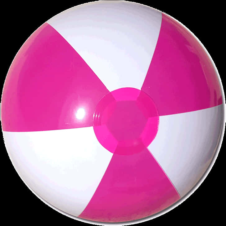 Classic Pinkand White Beach Ball PNG image