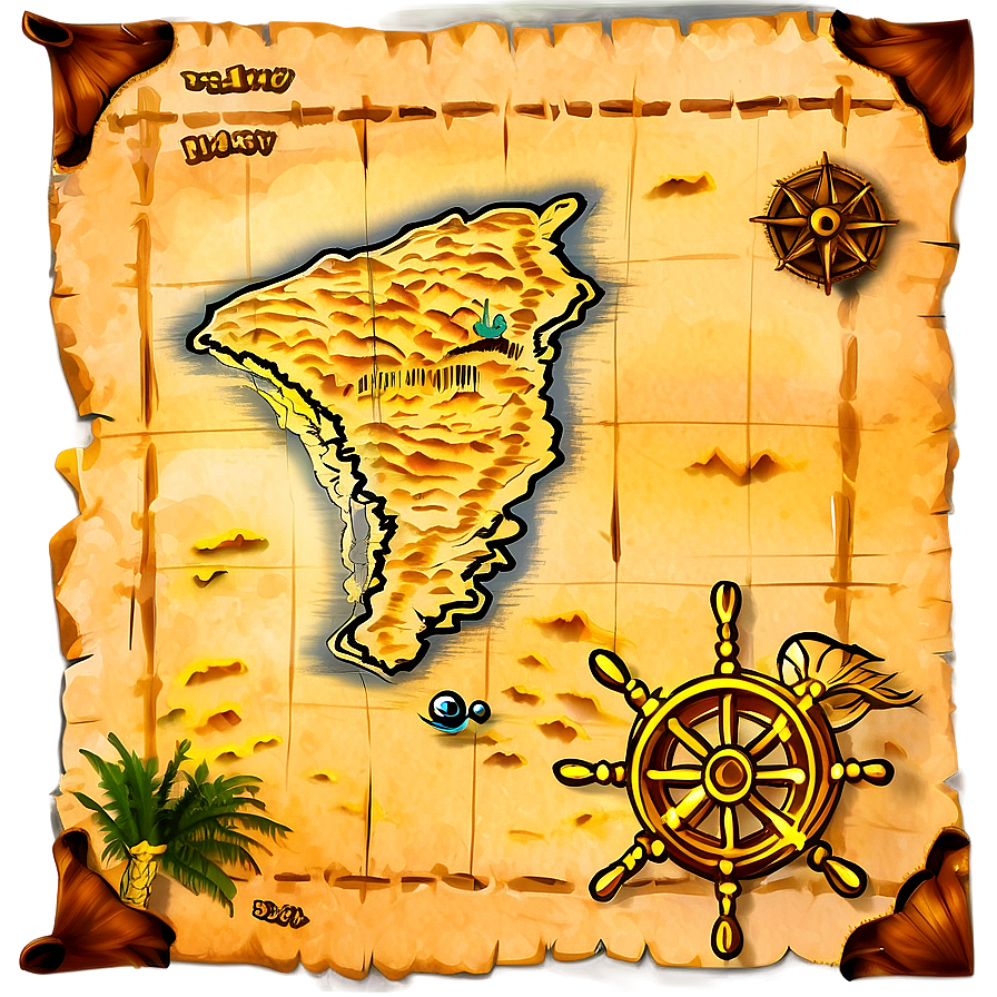 Classic Pirate Treasure Map Png 99 PNG image