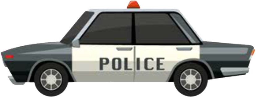 Classic Police Car Illustration PNG image