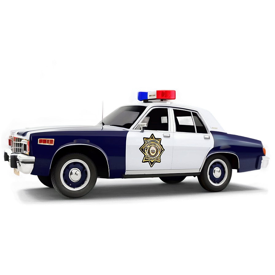 Classic Police Car Png Pen PNG image