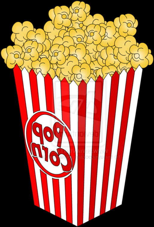 Classic Popcorn Box Clipart PNG image