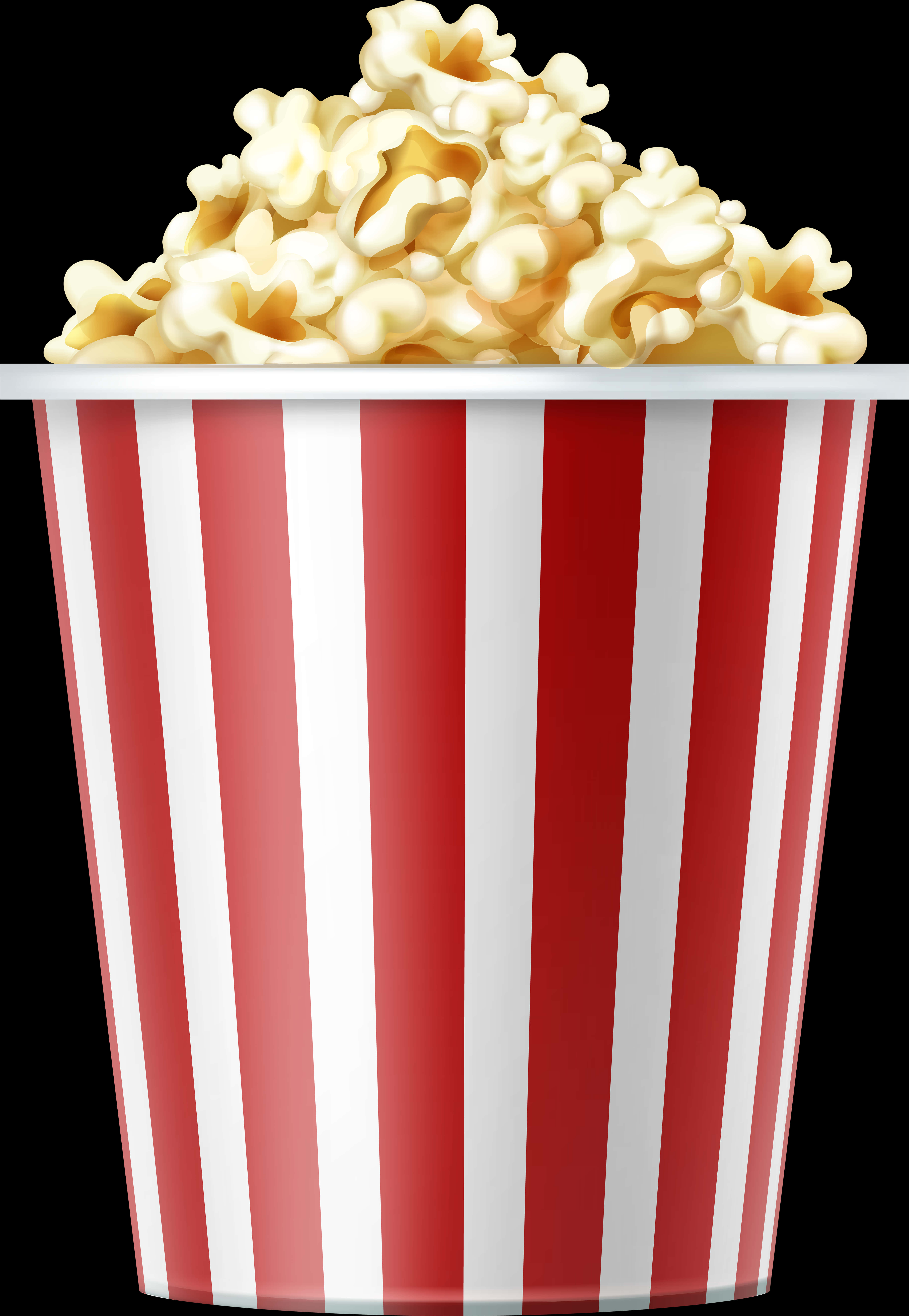 Classic Popcorn Bucket Clipart PNG image