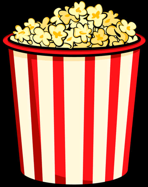 Classic Popcorn Bucket Clipart PNG image