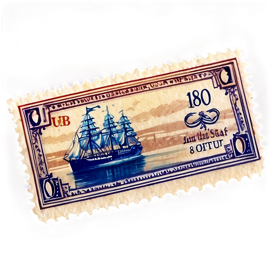 Classic Postage Stamp Design Png 06282024 PNG image