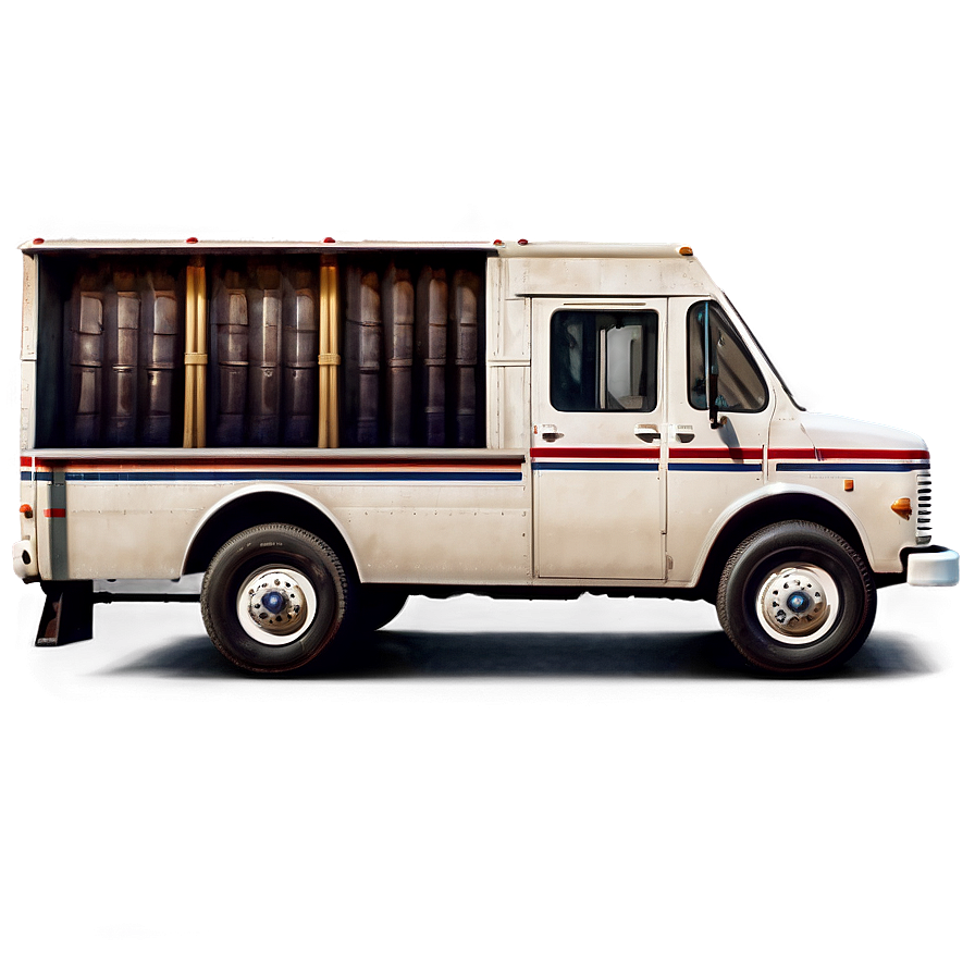 Classic Postal Truck Artwork Png Xuo PNG image