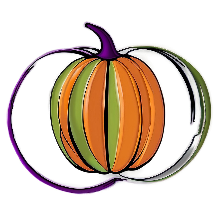 Classic Pumpkin Outline Design Png Vdn PNG image