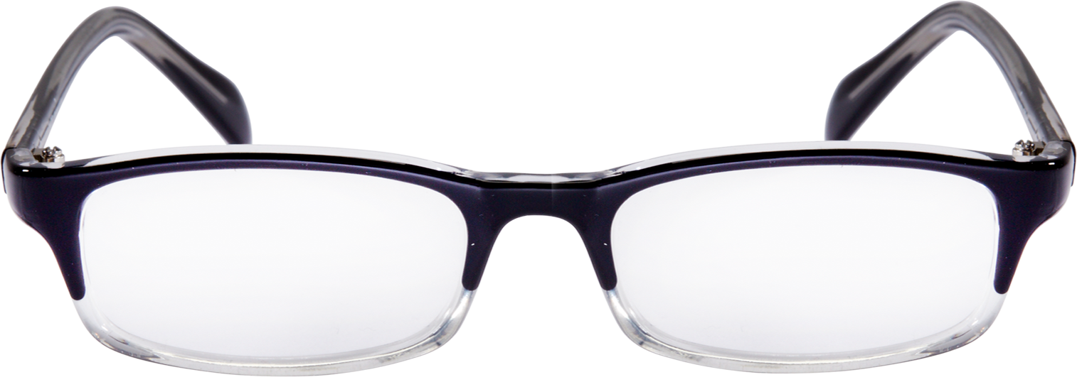 Classic Rectangular Eyeglasses Transparent Background PNG image