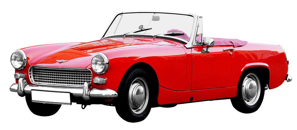 Classic Red Convertible Sports Car PNG image