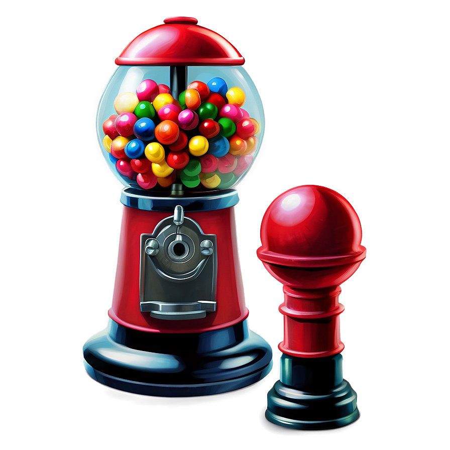 Classic Red Gumball Machine Png 30 PNG image