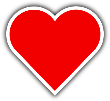 Classic Red Heart Icon PNG image