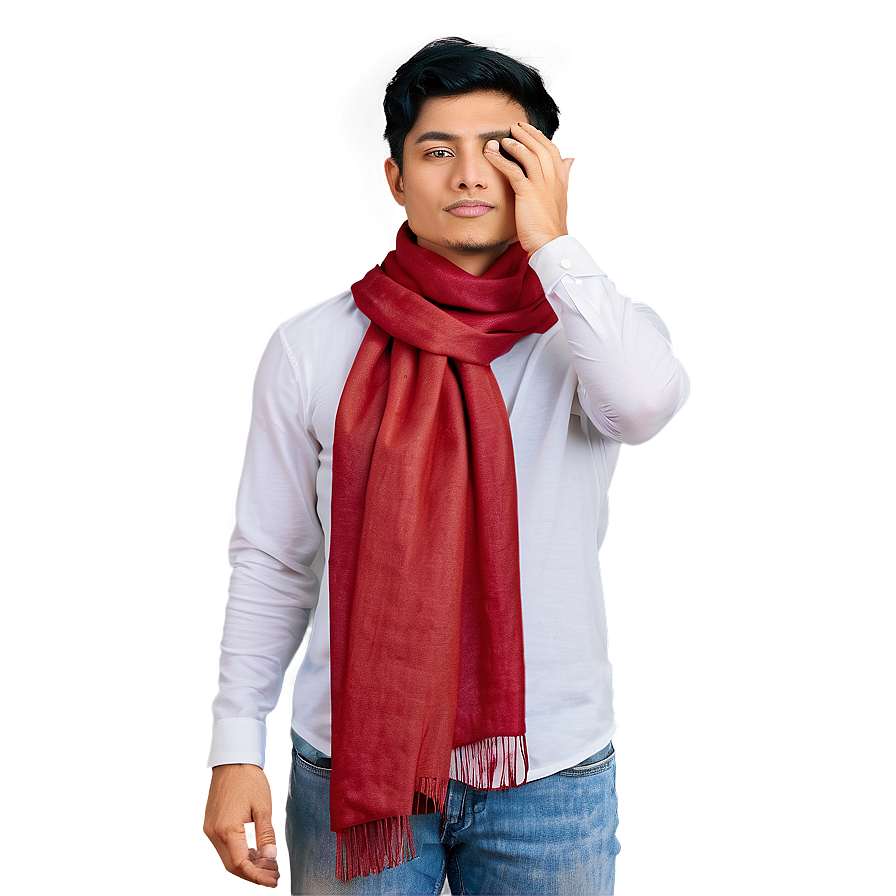 Classic Red Scarf Png Hsa PNG image