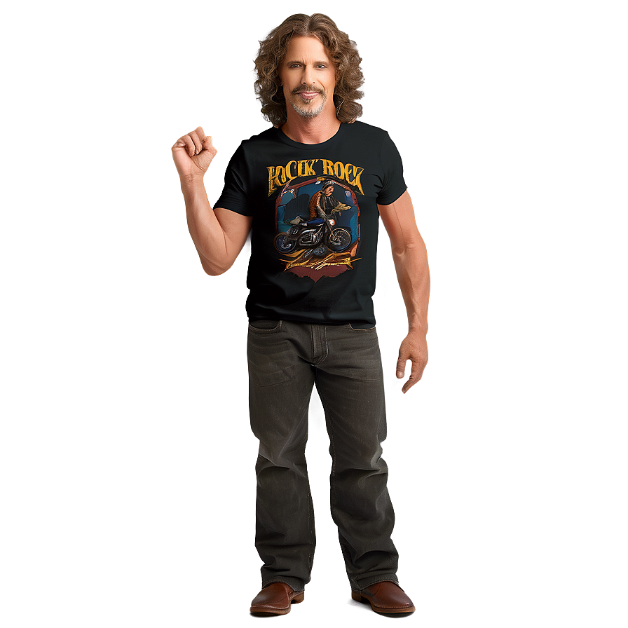 Classic Rock Graphic Tee Png 06272024 PNG image