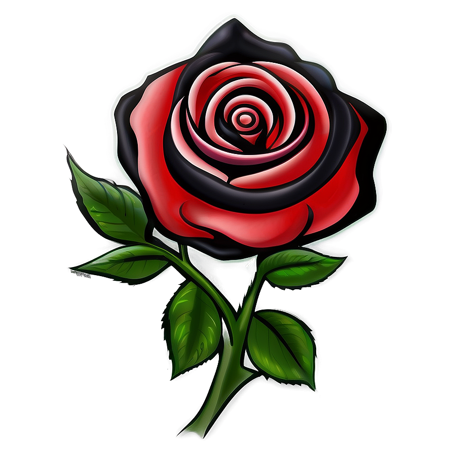 Classic Rose Tattoo Design Png Oar PNG image