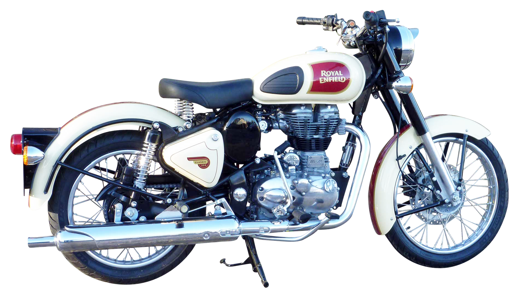 Classic Royal Enfield Motorcycle PNG image