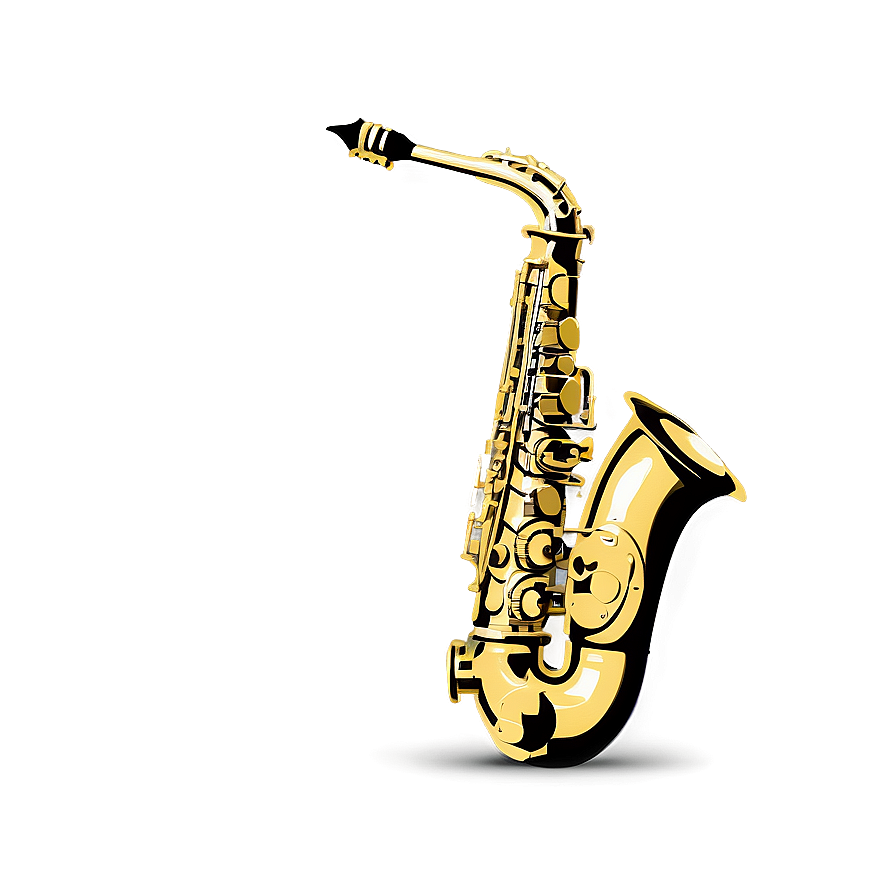 Classic Saxophone Design Png 05252024 PNG image