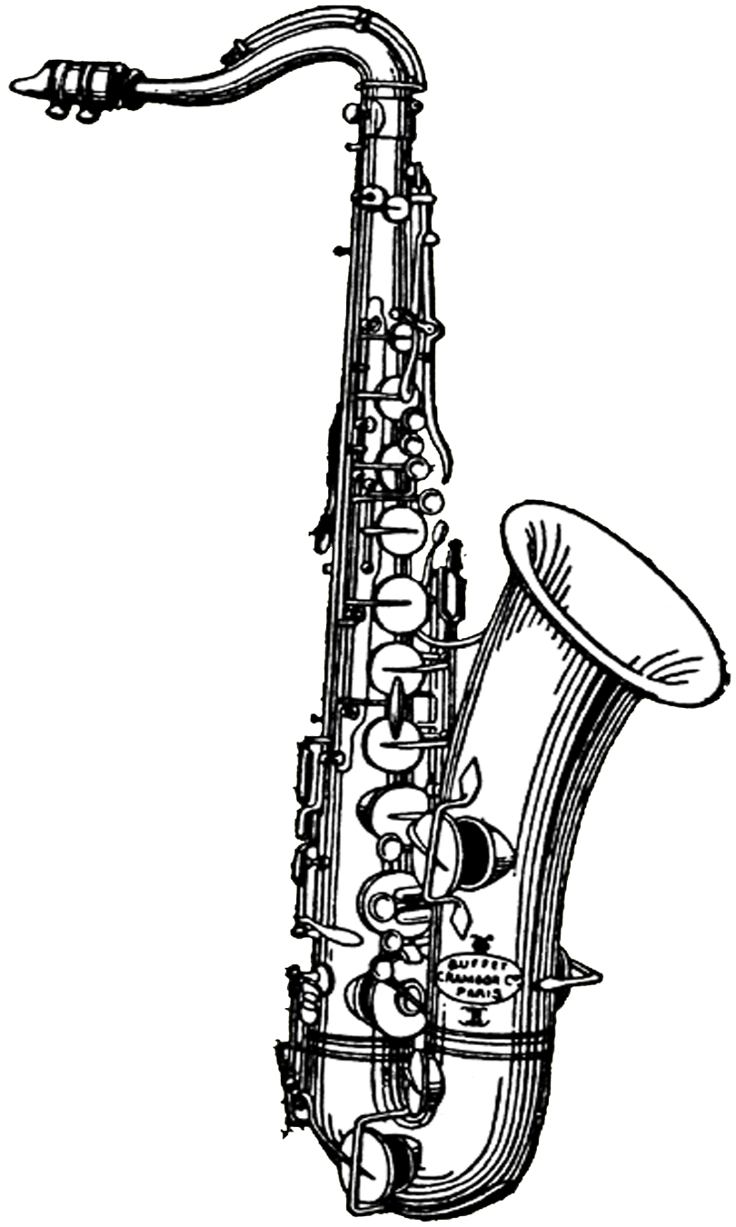 Classic Saxophone Vector Illustration PNG image