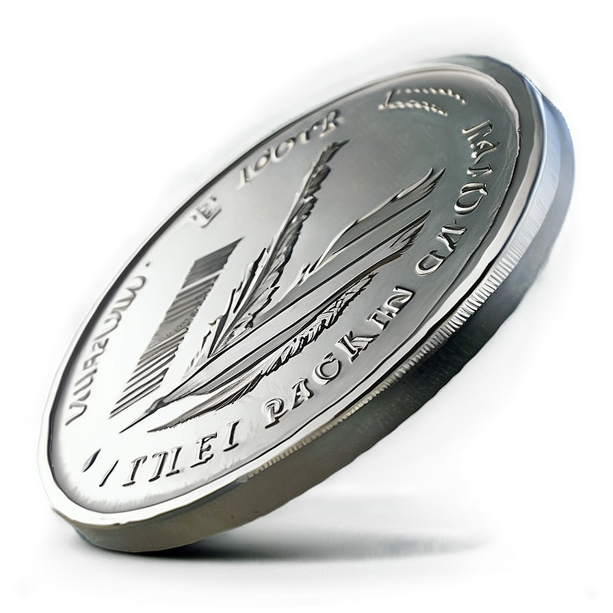 Classic Silver Coin Representation Png 10 PNG image