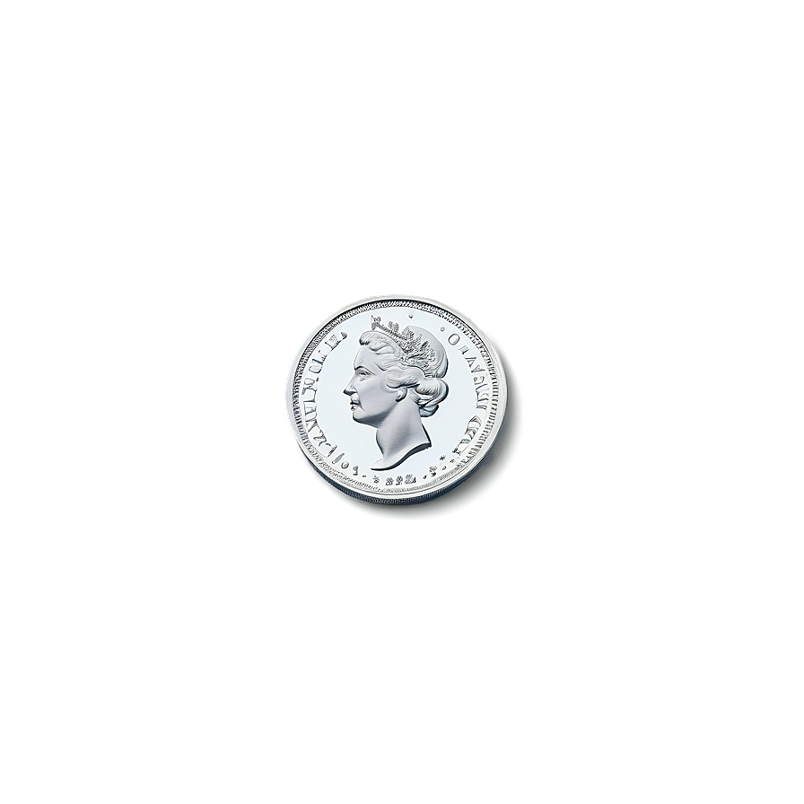 Classic Silver Coin Representation Png 24 PNG image