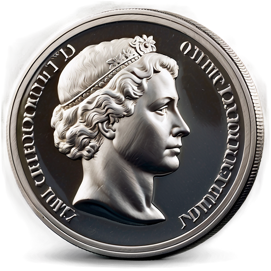 Classic Silver Coin Representation Png 56 PNG image