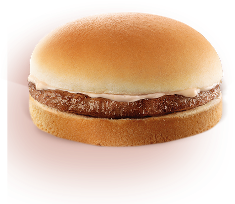 Classic Single Patty Burger PNG image