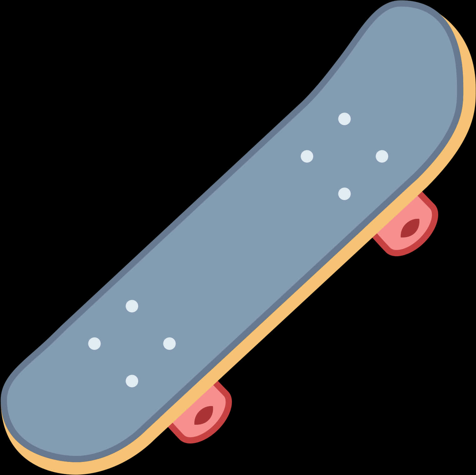 Classic Skateboard Vector Illustration PNG image