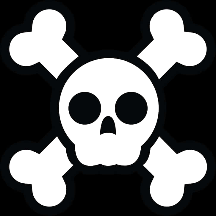 Classic Skulland Crossbones Symbol PNG image
