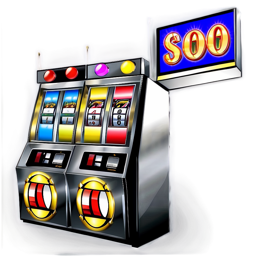 Classic Slot Machine Illustration PNG image