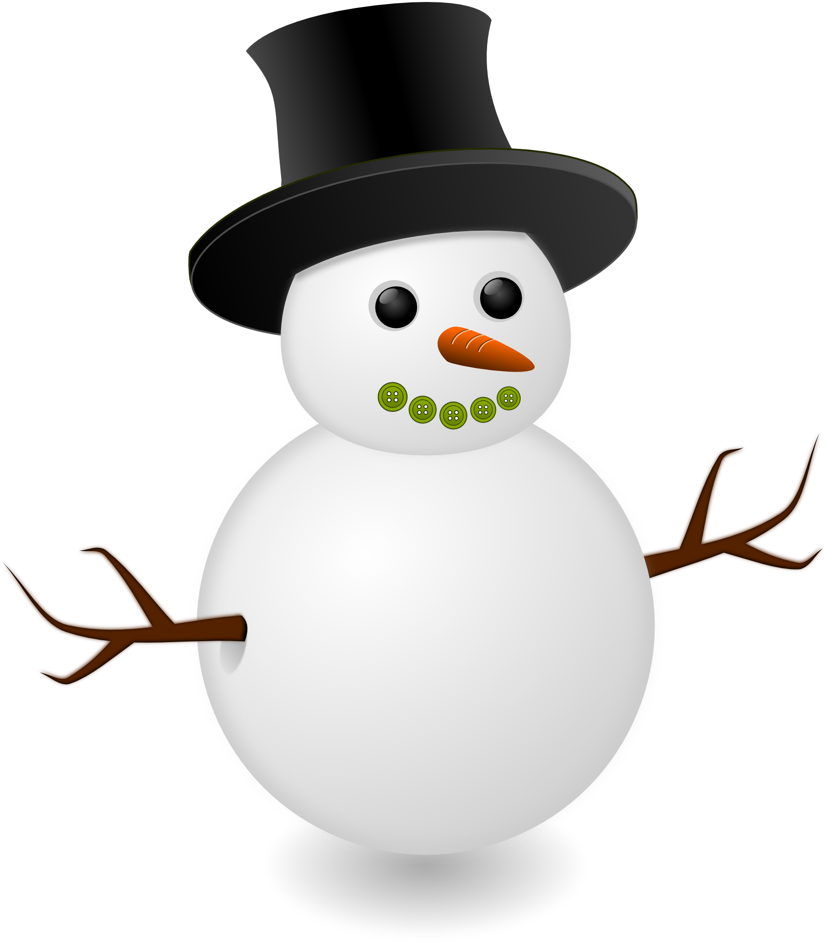 Classic Snowman Clipart PNG image