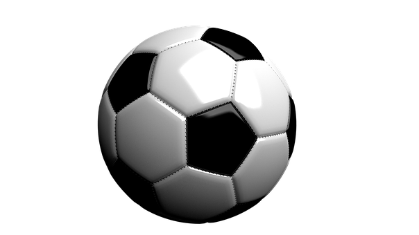 Classic Soccer Ballon Black Background PNG image