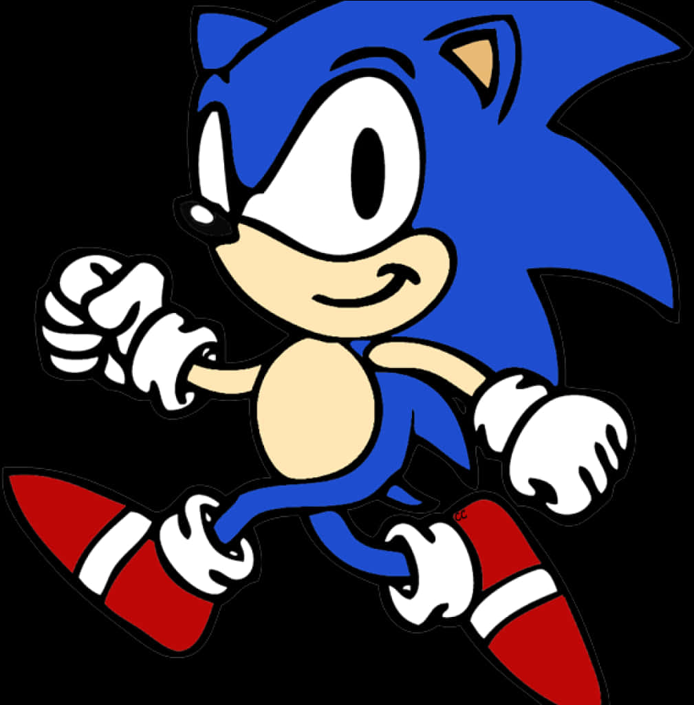 Classic Sonic The Hedgehog Pose PNG image