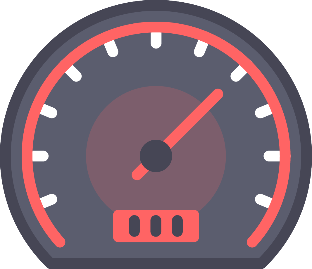 Classic Speedometer Design PNG image