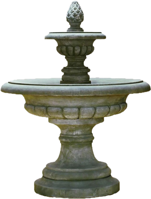 Classic Stone Pineapple Fountain PNG image