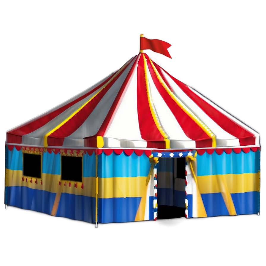 Classic Striped Carnival Tent Png 06282024 PNG image